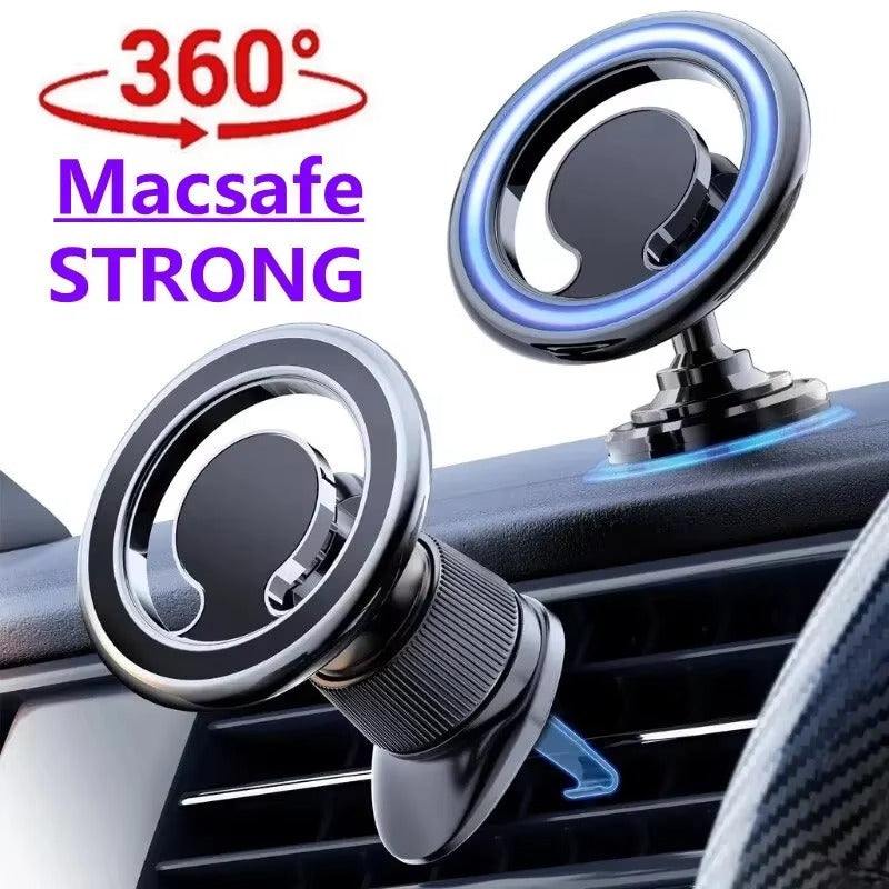 High-Quality MagSafe Magnetic Car Phone Holder, Universal Dashboard & Windshield Mount with Strong Magnet Grip, 360° Adjustable GPS Phone Stand