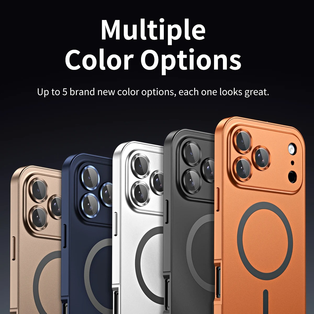 Luxury Aluminum Alloy Magnetic iPhone Case — Magsafe Wireless Charging, Full Coverage Shockproof Cover with Glass Lens, Matte Anti-Glare Finish