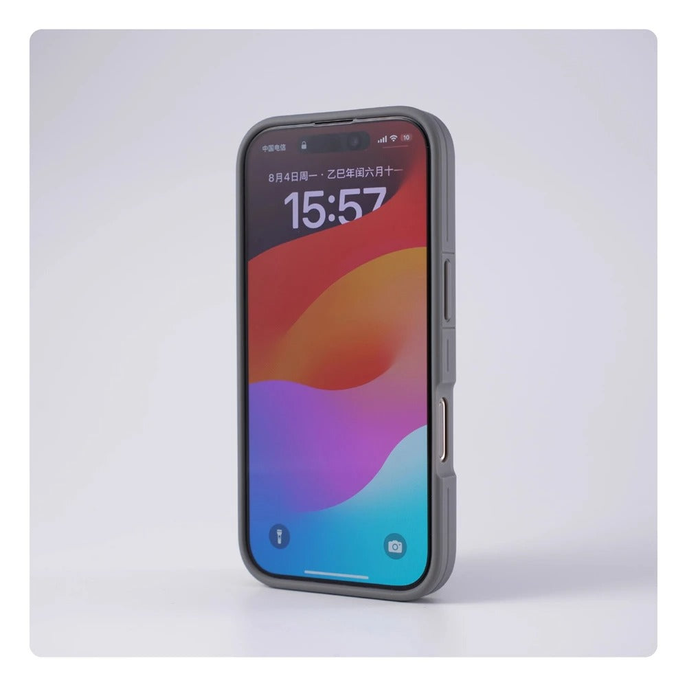 Luxury Magnetic iPhone Case with Strap and Stand — Matte Shockproof Cover, Non-Slip Grip, MagSafe Wireless Charging Ready, Textured Modern Design