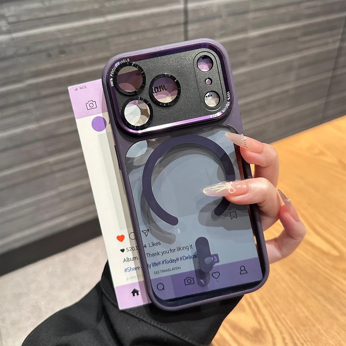 Luxury iPhone Case — Transparent MagSafe Compatible Cover with Plating Camera Protection, Shockproof, Anti-Fingerprint, Dustproof, Full Coverage Design