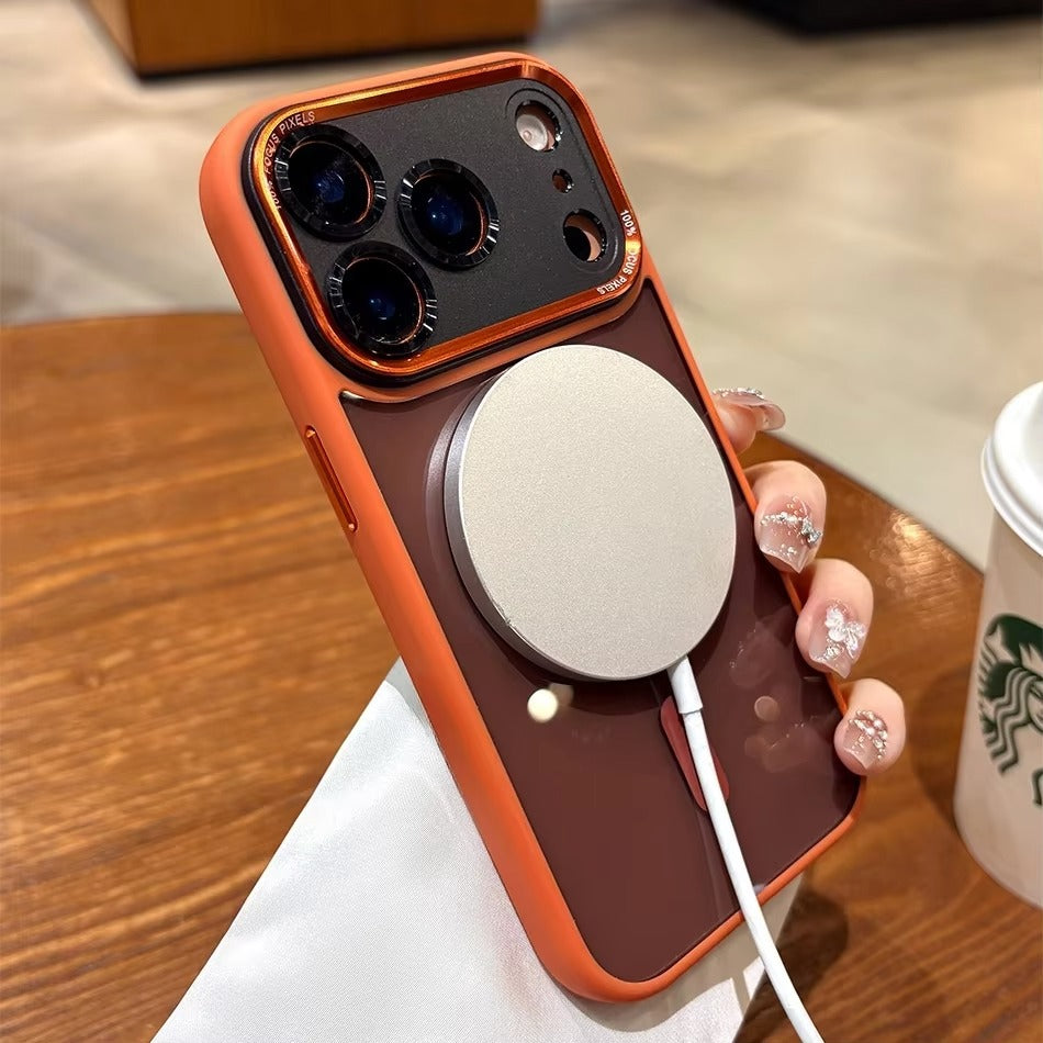 Luxury iPhone Case — Transparent MagSafe Compatible Cover with Plating Camera Protection, Shockproof, Anti-Fingerprint, Dustproof, Full Coverage Design