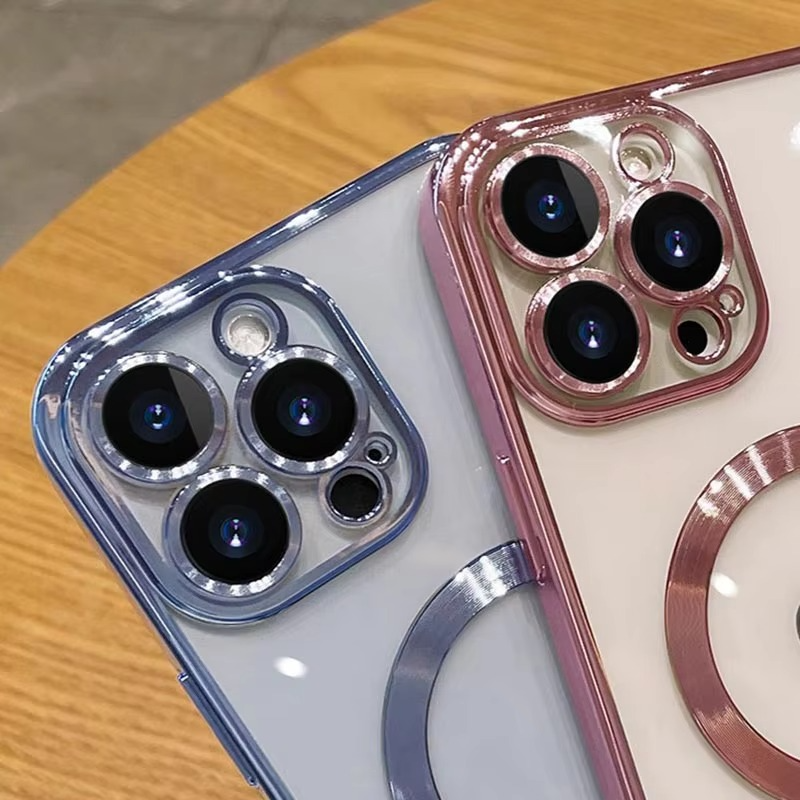 Luxury iPhone Case MagSafe Compatible — Magnetic Plating Cover, Transparent, Shockproof, Anti-Fingerprint, Anti-Scratch, Dustproof, Wireless Charging