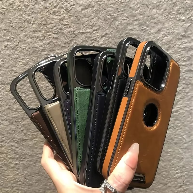 Luxury iPhone Case — Business Leather Magnetic Full-Coverage Shockproof PU Leather Cover, Non-Slip Protection