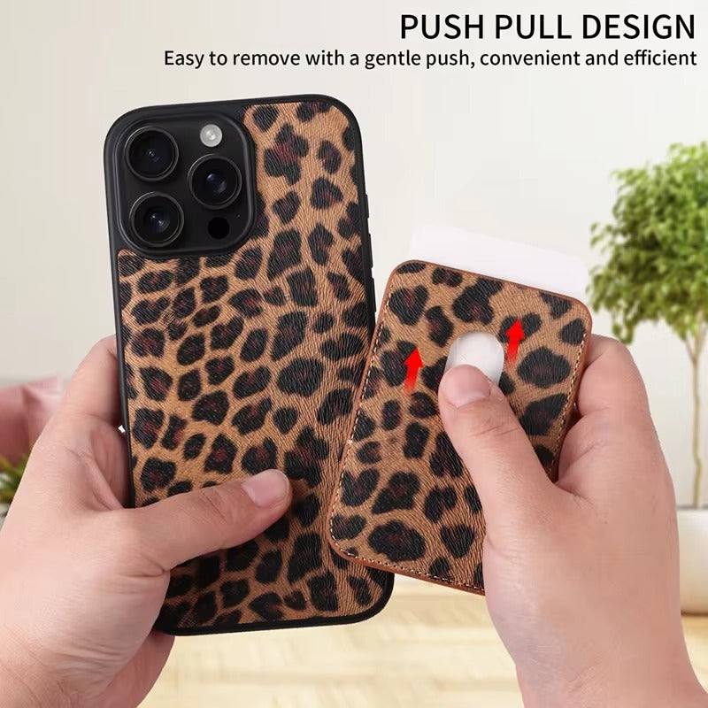 iPhone Case iPhone 17 Pro Max / Black Leather Panel Design NovaXCase