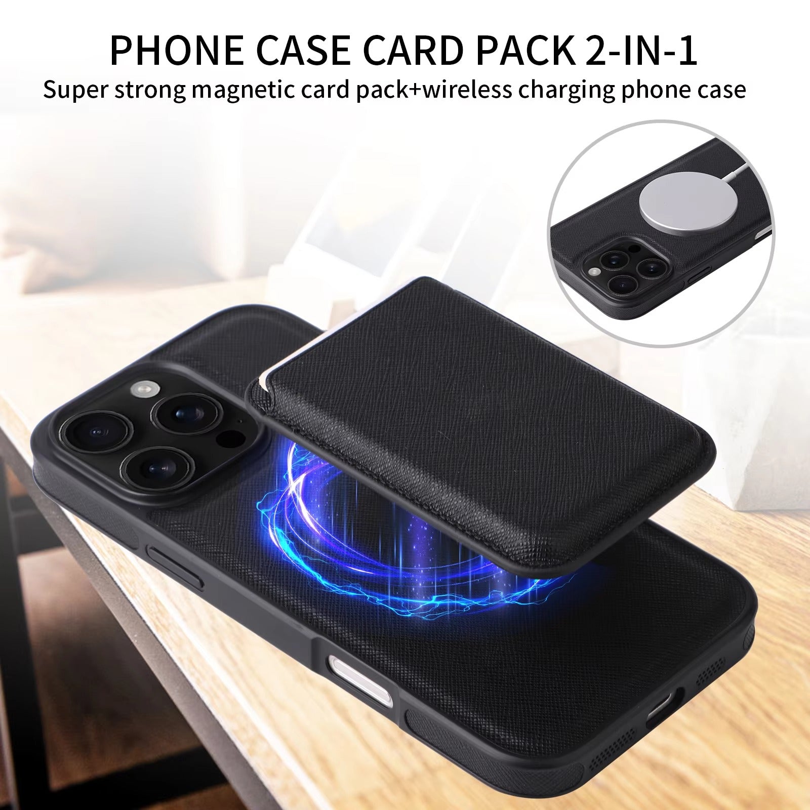 iPhone Case iPhone 17 Pro Max / Black Leather Panel Design NovaXCase