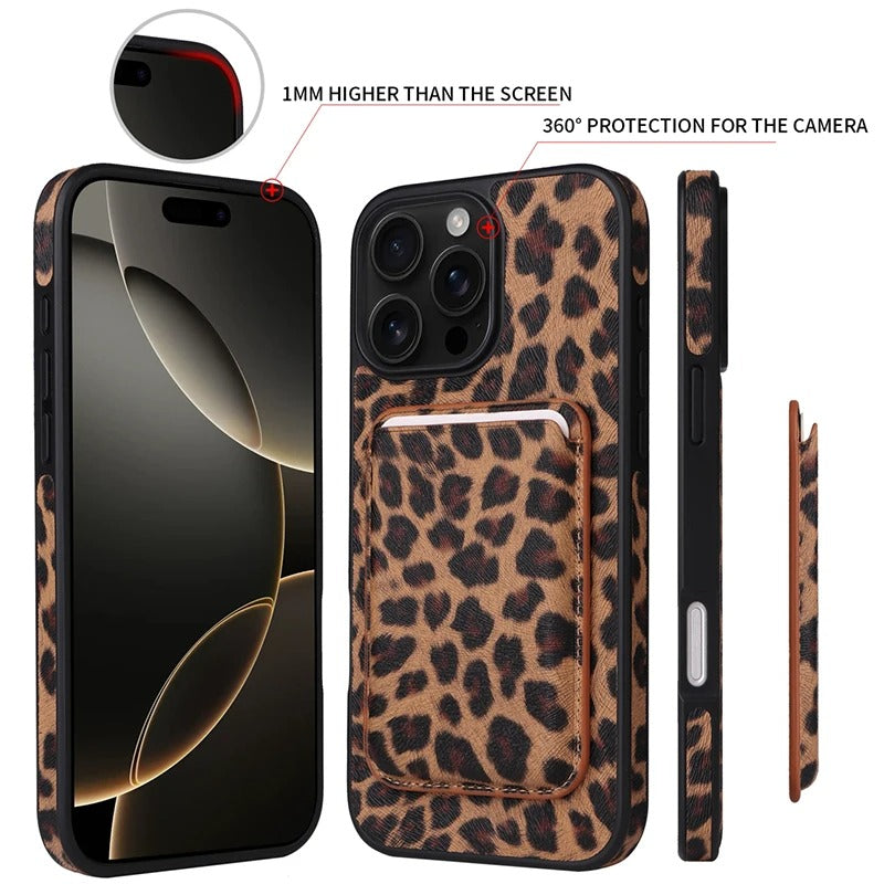 iPhone Case iPhone 17 Pro Max / Black Leather Panel Design NovaXCase