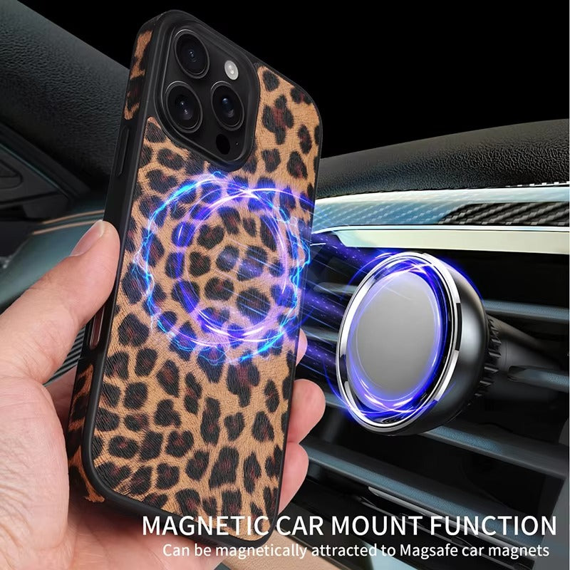 iPhone Case iPhone 17 Pro Max / Black Leather Panel Design NovaXCase