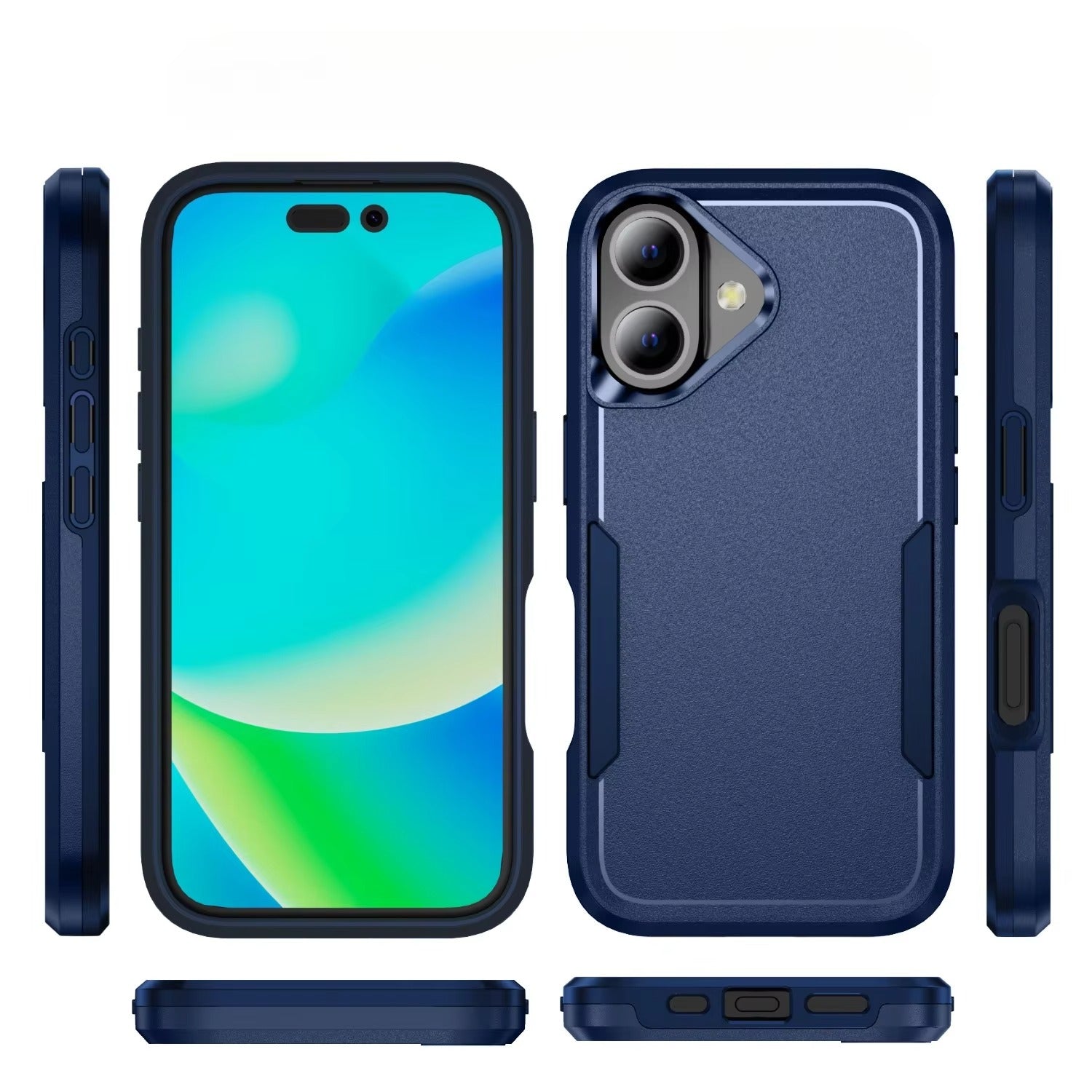 Luxury iPhone Case — Hard Armor Matte Protective Cover with Dual-Layer Shockproof Design and Anti-Fingerprint Dustproof Finish