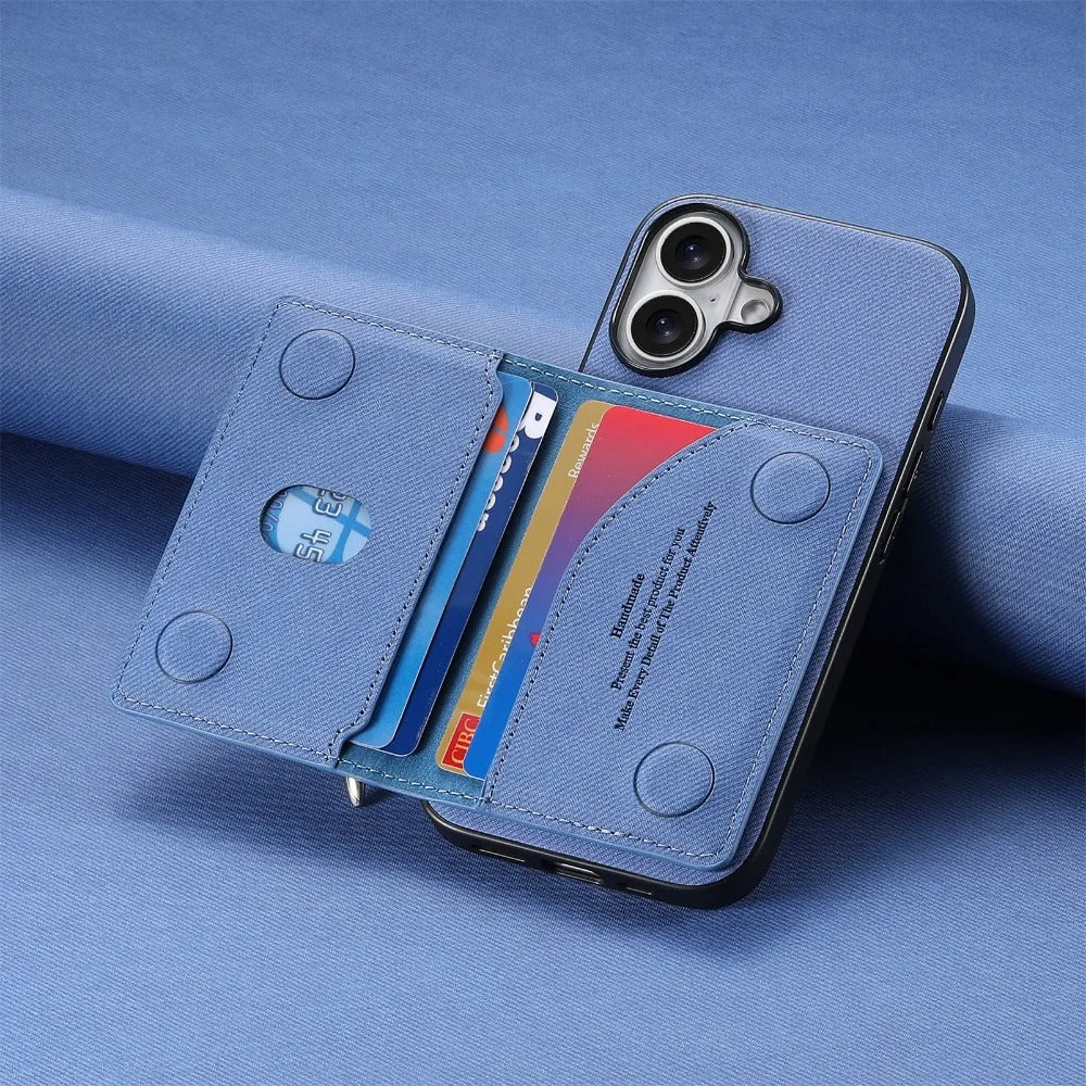 Luxury iPhone Case — Magnetic RFID-Blocking PU Leather Wallet Cover with Zipper Card Holder, Shockproof Anti-Fingerprint Dustproof Design