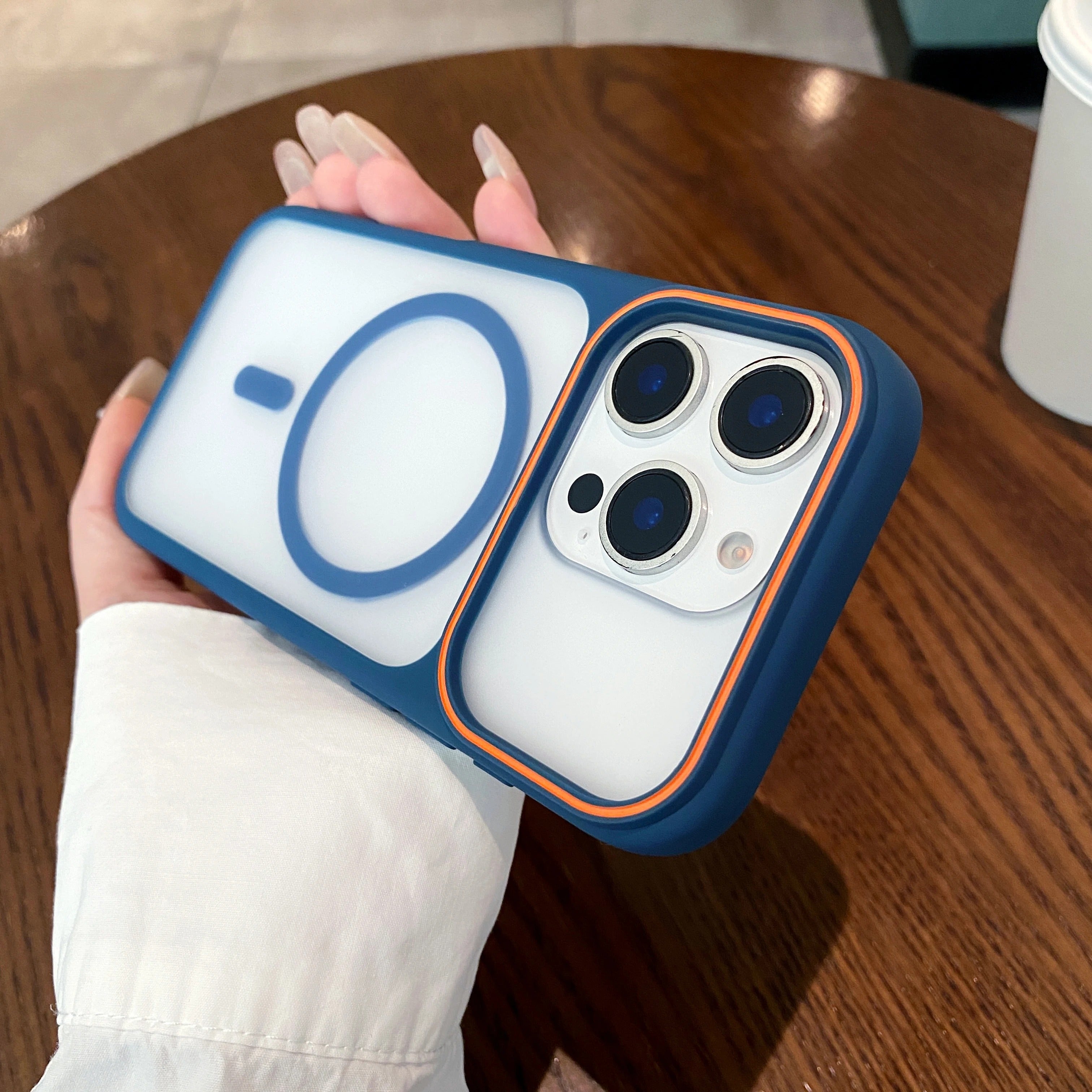 Luxury iPhone Case — Magnetic, Shockproof, Anti-Fingerprint, Anti-Scratch, Dustproof Matte Anti-Glare Translucent Full-Coverage Non-Slip Cover with MagSafe Wireless Charging Support