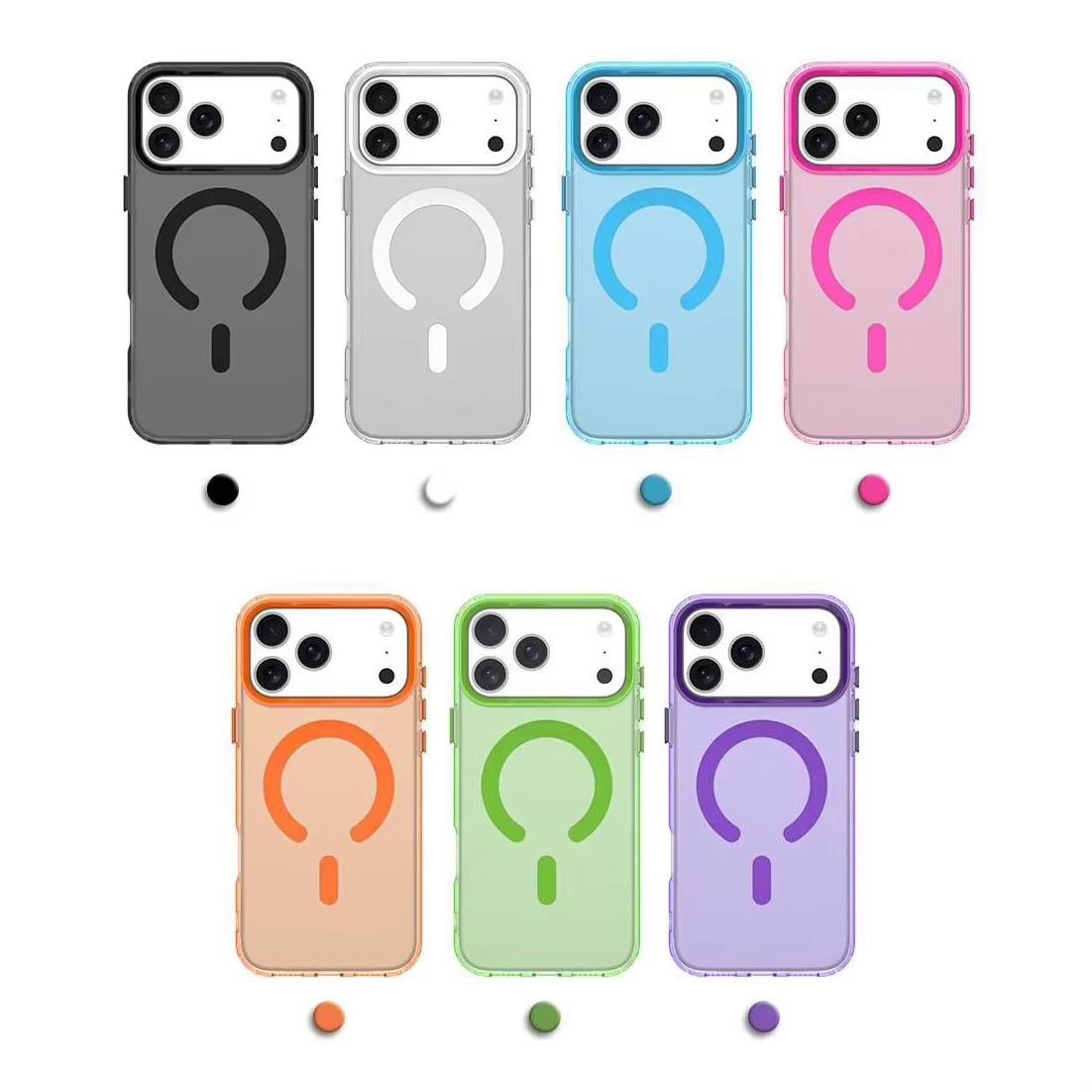 Luxury iPhone Case — Matte Candy Clear Magnetic Soft Cover with Shockproof Anti-Fingerprint Non-Slip Design & MagSafe Compatibility