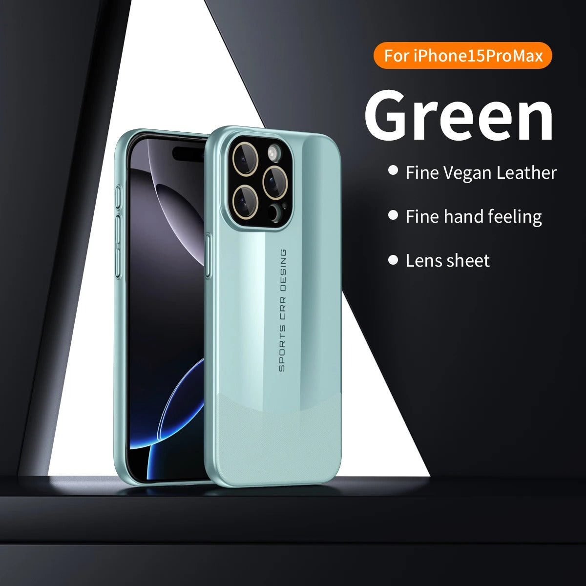 Luxury iPhone Case — Matte Leather Hard Shell Cover with Lens Protection, Anti-Fingerprint Anti-Scratch Lightweight Design & Non-Slip Half-Wrapped Finish