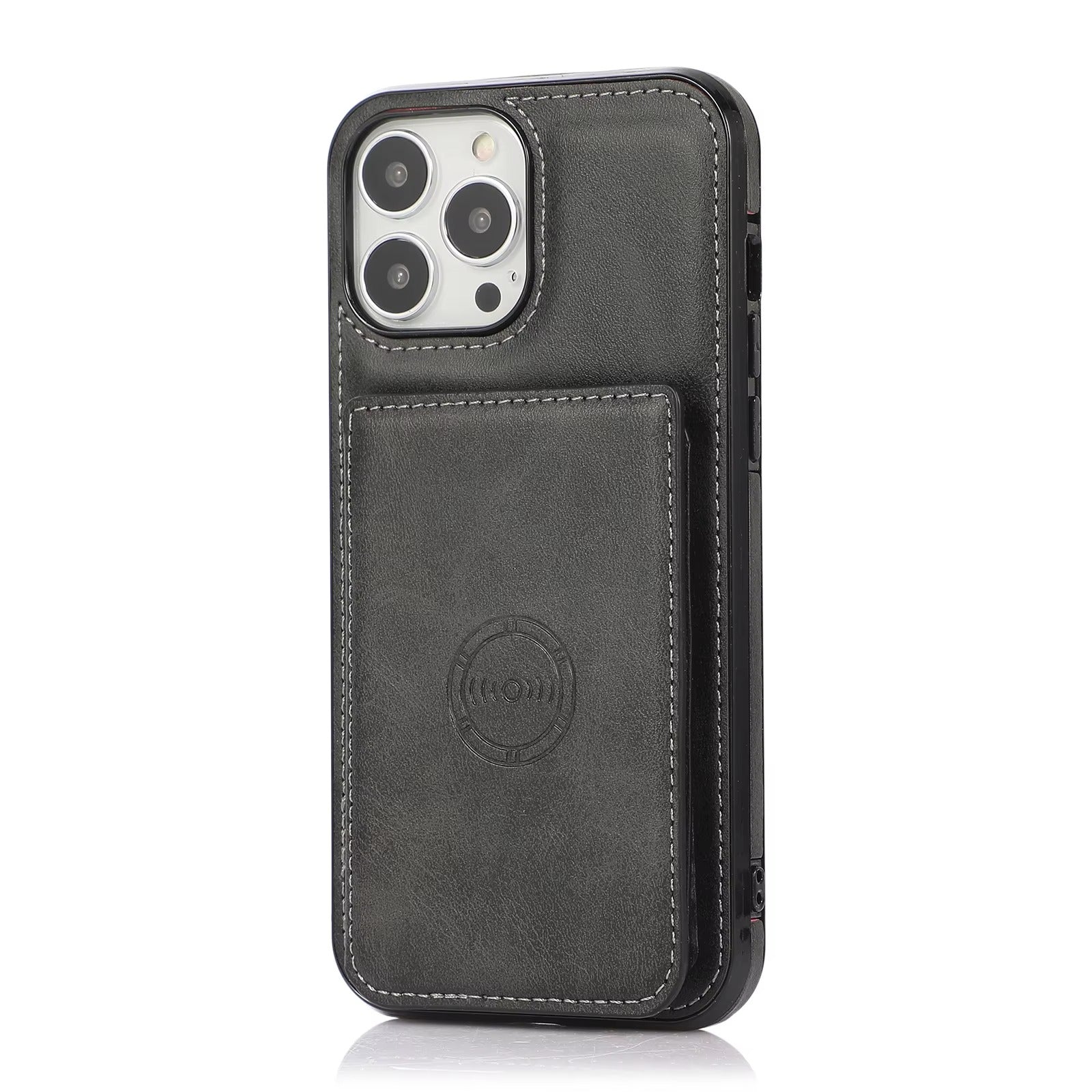 Luxury iPhone Case — PU Leather Flip Wallet with Card Holder, Shockproof Magnetic Car-Mount Ready Design, Full Access Protective Cover