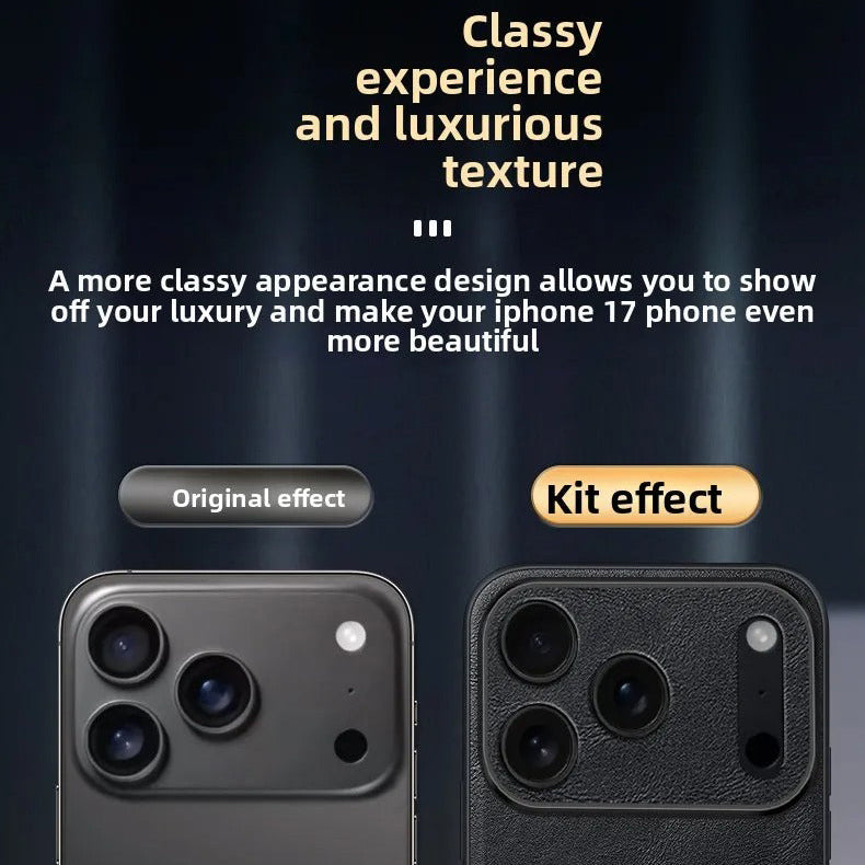 Luxury iPhone Case — Shockproof Soft Leather Cover, Half-Wrapped PC+TPU Design, Anti-Fingerprint Anti-Scratch Non-Slip Protection, Plain Finish