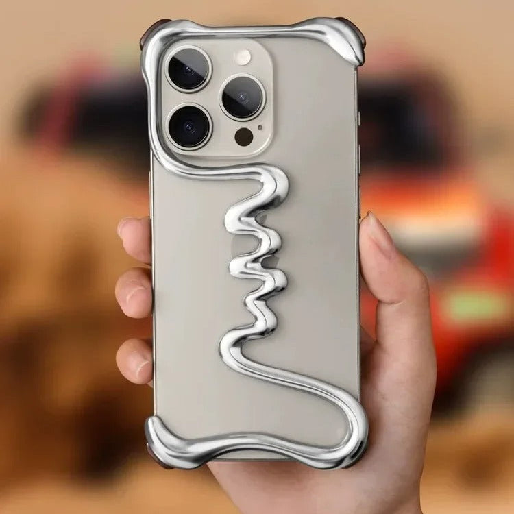 Luxury iPhone Metal Bumper Case — Aluminum Alloy Frameless Heat-Dissipation Frame, Lightweight Shockproof Anti-Slip Protective Cover