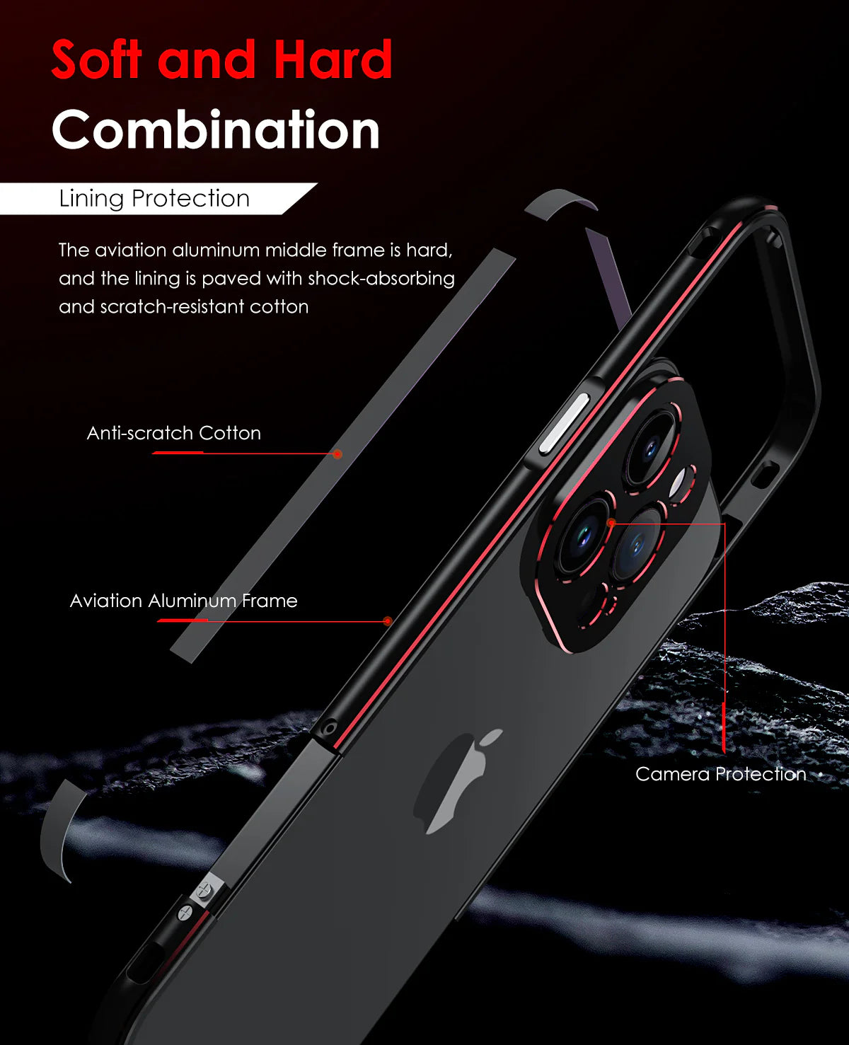 iPhone Case iPhone 17 Pro Max / Black-silver ZenithXCase