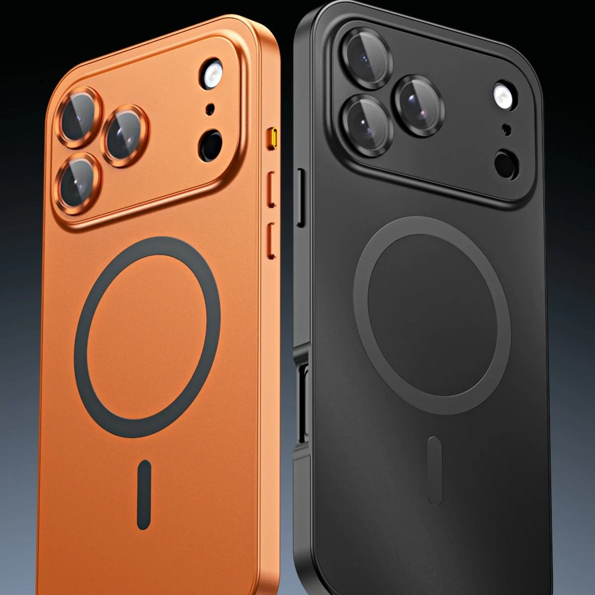 Premium iPhone Case Magnetic Aluminum Metal Frame — PC Backboard Hard Cover, MagSafe Wireless Charging Compatible, Shockproof Matte Anti-Fingerprint Design