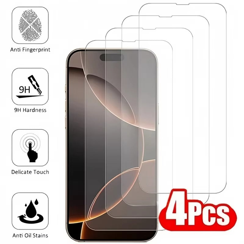 Accessories 4PCS / Tempered glass / iPhone 17 Pro Max ZenithXCase