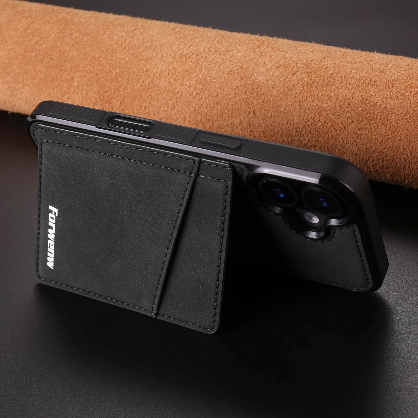 Business Flip Leather Phone Case — Magnetic Wallet Card Holder, Anti-Fingerprint, Anti-Scratch, Dustproof, Non-Slip Full Coverage Cover