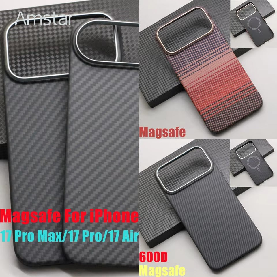 Elite iPhone Case — MagSafe Aramid Carbon Fiber Magnetic Cover with Slim Tough Protection, Anti-Fingerprint Non-Slip Design