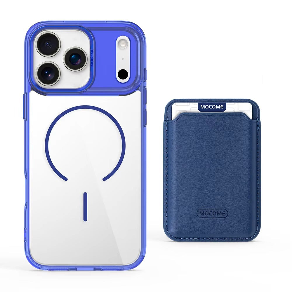 Impact-Ready iPhone Magnetic Case with Detachable Wallet, Shockproof TPU & PC Protective Cover, MagSafe-Compatible Card Holder Design