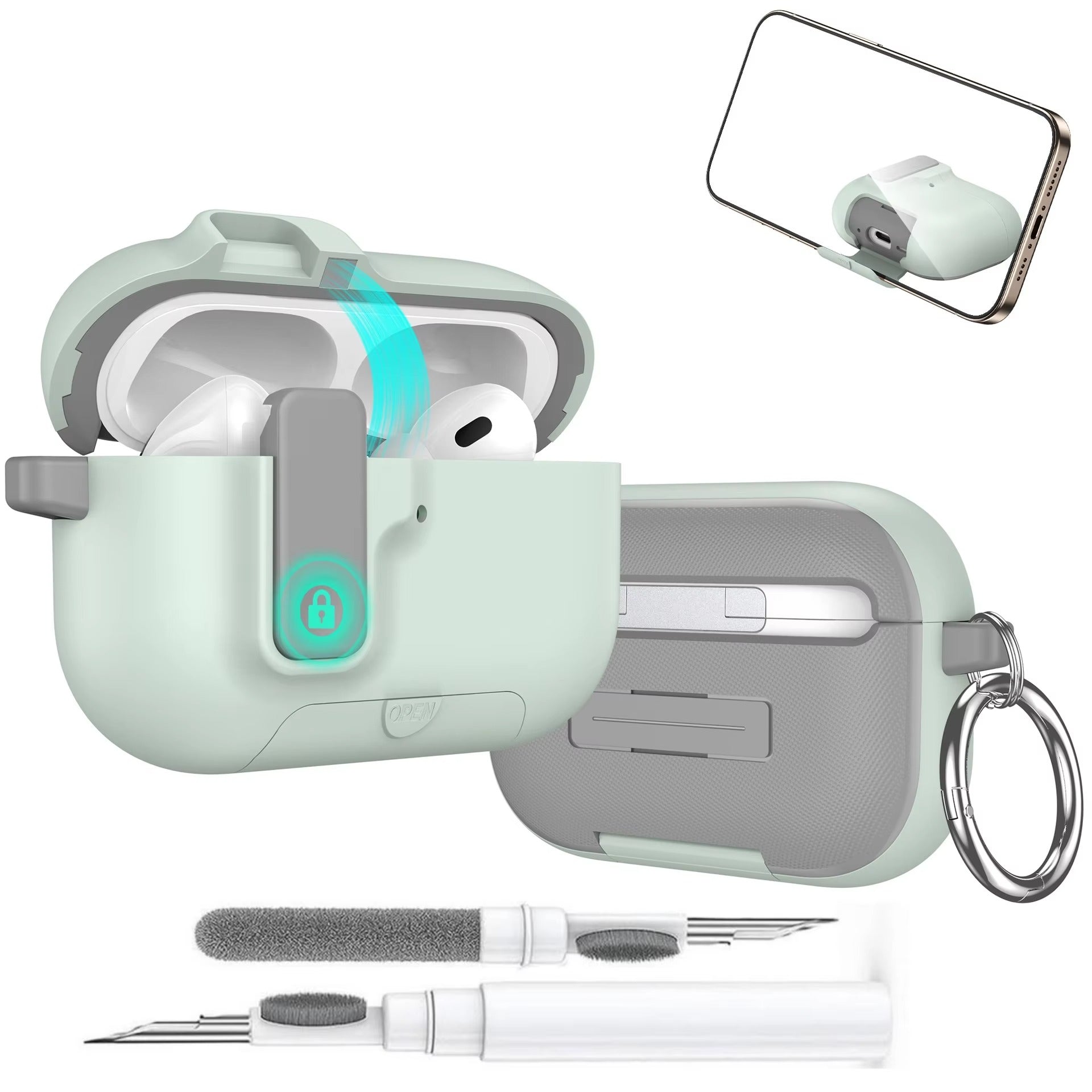 Accessories Apple AirPods 4 / Light Green With Pen ZenithXCase