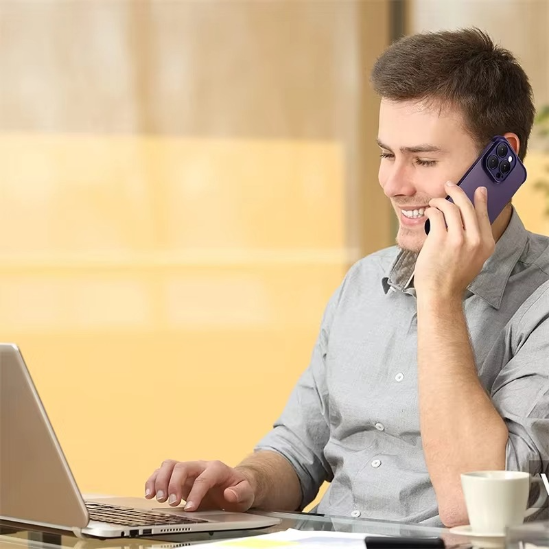 Luxury Frameless Silicone iPhone Case — Bumper Cover with Lens Protection, Shockproof, Anti-Fingerprint, Dustproof, Lightweight Full Corner Protection