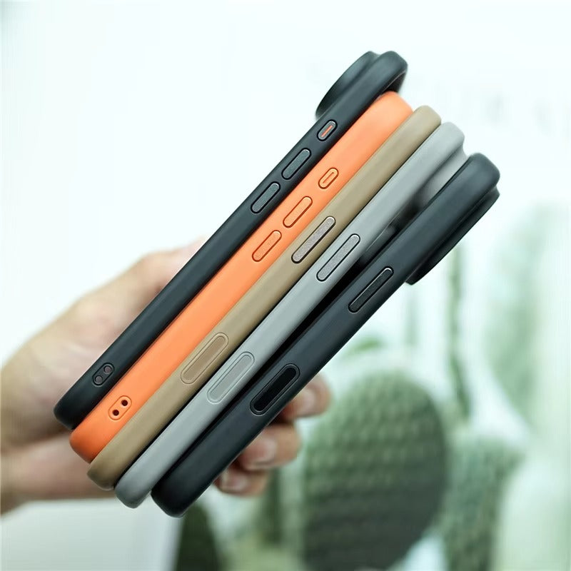 Luxury iPhone Case — MagSafe-Compatible Shockproof Matte Hard Cover with Camera Control Button, Translucent Frosted Anti-Fingerprint Non-Slip Design