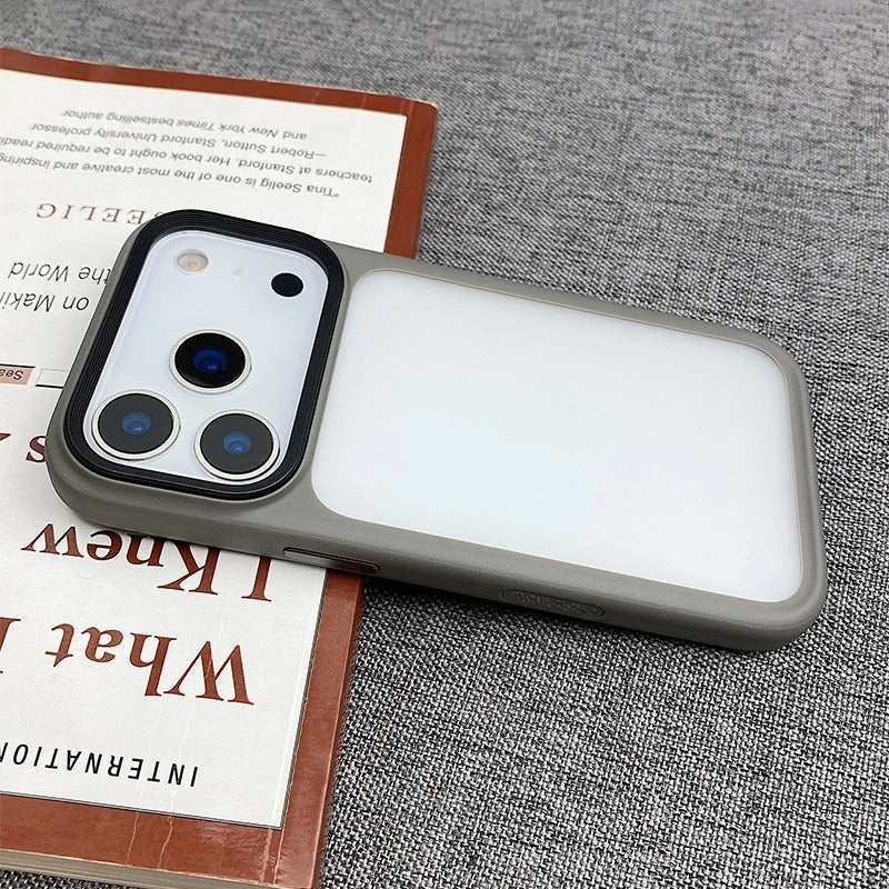 Luxury iPhone Case — MagSafe-Compatible Shockproof Matte Hard Cover with Camera Control Button, Translucent Frosted Anti-Fingerprint Non-Slip Design