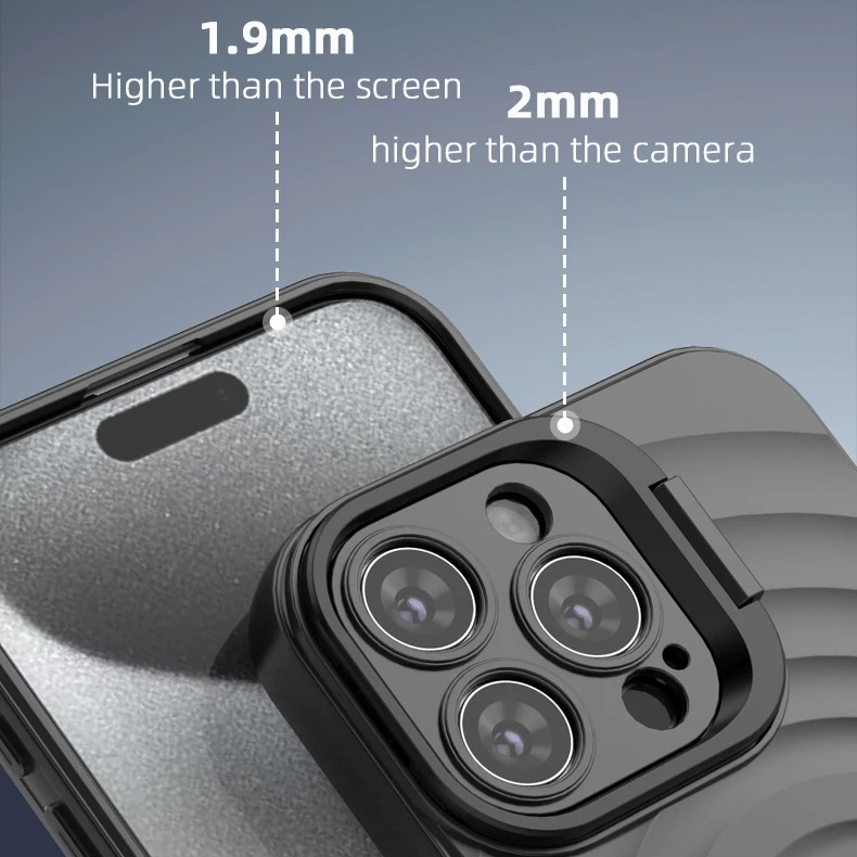Luxury Magnetic iPhone Case — Adjustable Lens Mount Soft Silicone Cover, Shockproof, Anti-Fingerprint, Anti-Scratch, Dustproof, Non-Slip, Magsafe Compatible
