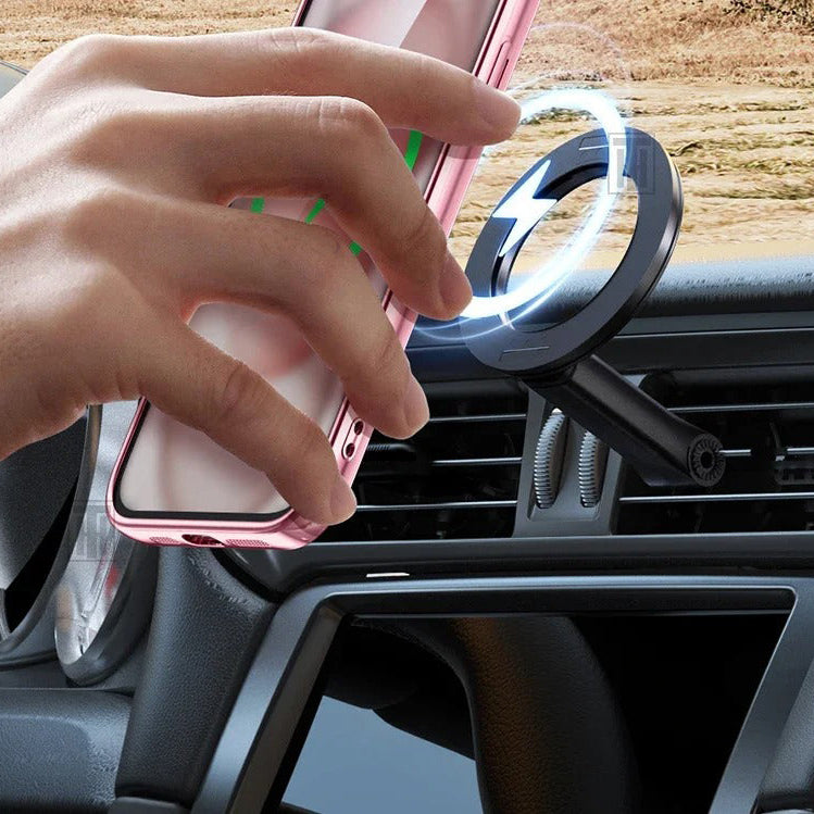 Luxury iPhone Case — Soft TPU Plating MagSafe Magnetic Lens Protection with Shockproof, Anti-Fingerprint, Anti-Scratch Transparent Half-Wrapped Cover