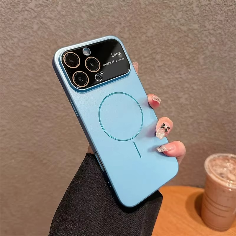 Luxury iPhone Case — MagSafe Matte Magnetic Half-Wrapped PC Cover with Shockproof Protection, Lens Protection, Anti-Fingerprint, Dustproof, Non-Slip Design