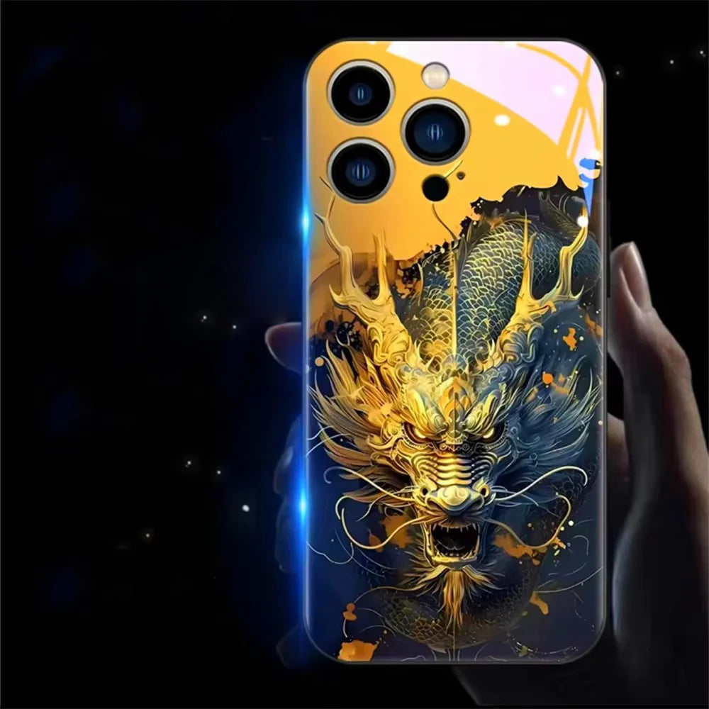 iPhone Case iPhone 17 Pro Max / Golden Flame Dragon NovaXCase