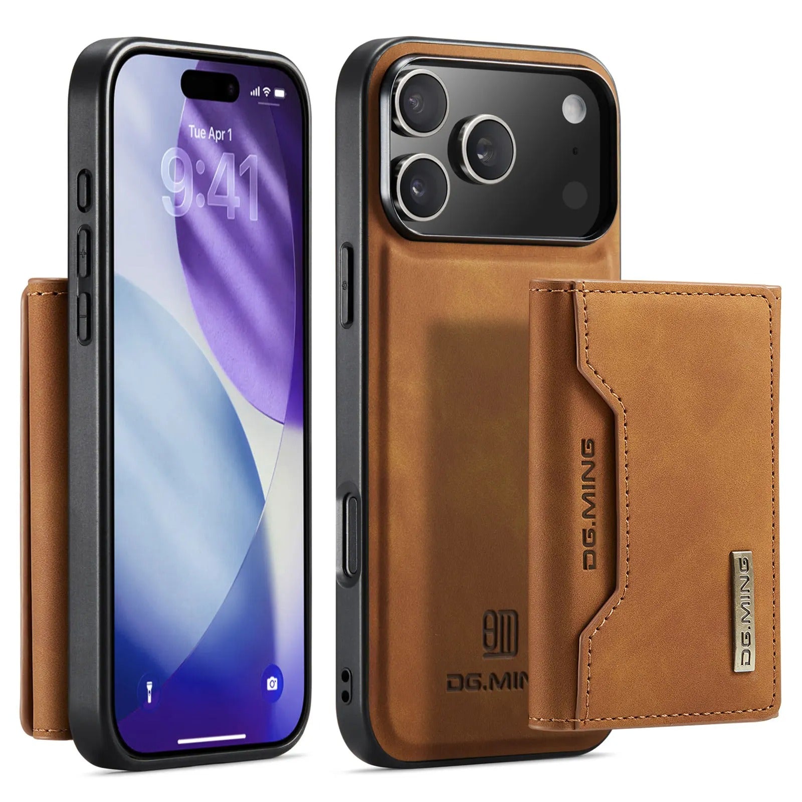 Luxury iPhone Case — 2-in-1 Detachable Magnetic Leather Wallet Cover with Card Slots, Kickstand Function & Protective Full-Body Design