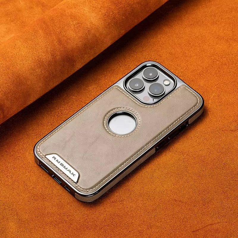 Luxury iPhone Case — Business Leather Magnetic Full-Coverage Shockproof PU Leather Cover, Non-Slip Protection