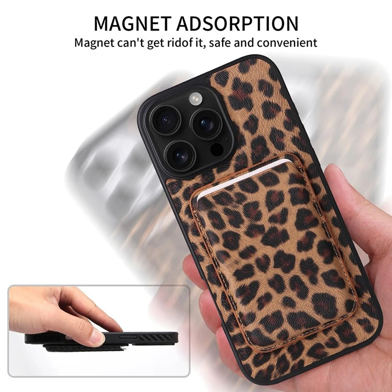 iPhone Case iPhone 17 Pro Max / Black Leather Panel Design NovaXCase