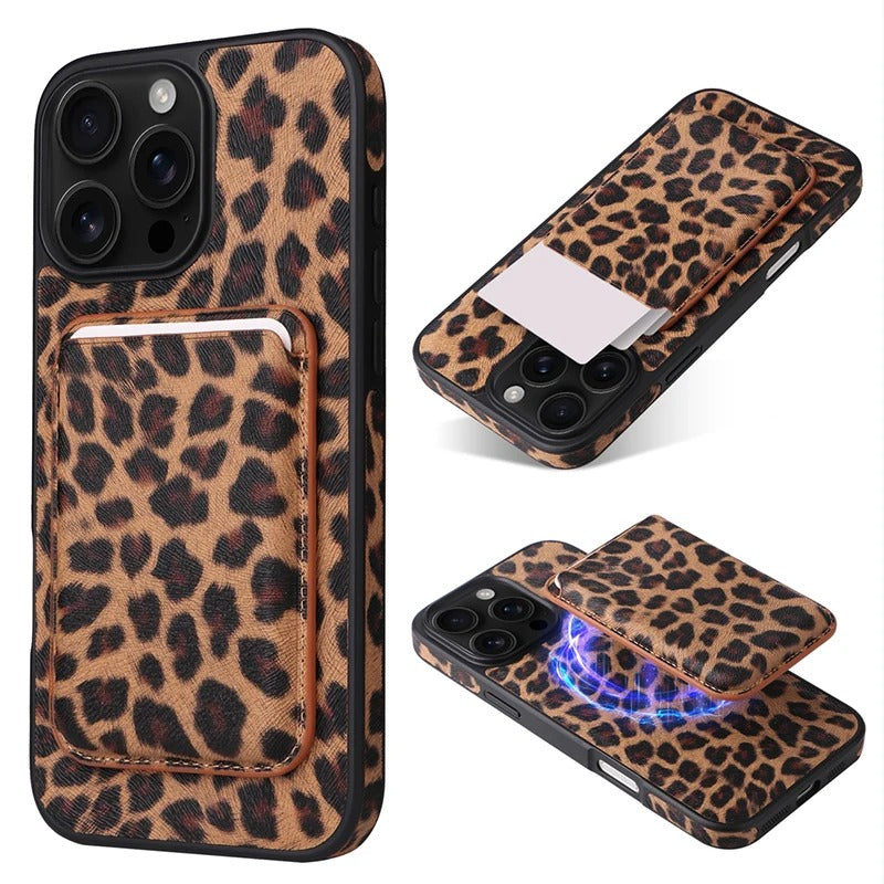 iPhone Case iPhone 17 Pro Max / Black Leather Panel Design NovaXCase