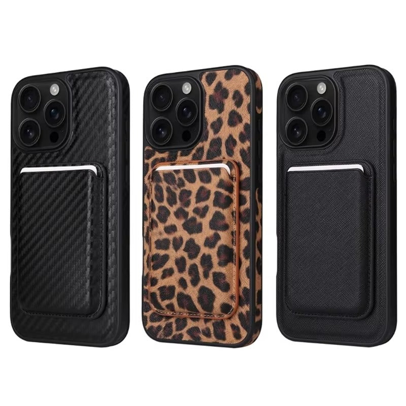 iPhone Case iPhone 17 Pro Max / Black Leather Panel Design NovaXCase