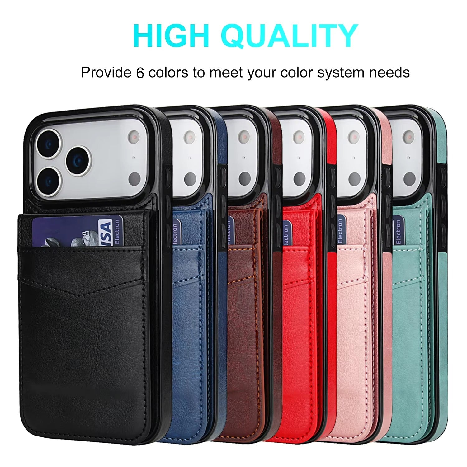 Luxury iPhone Case — Flip Stand Wallet with Card Holder, Retro Leather Cover, Shockproof Anti-Fingerprint Protection, Full Access Design