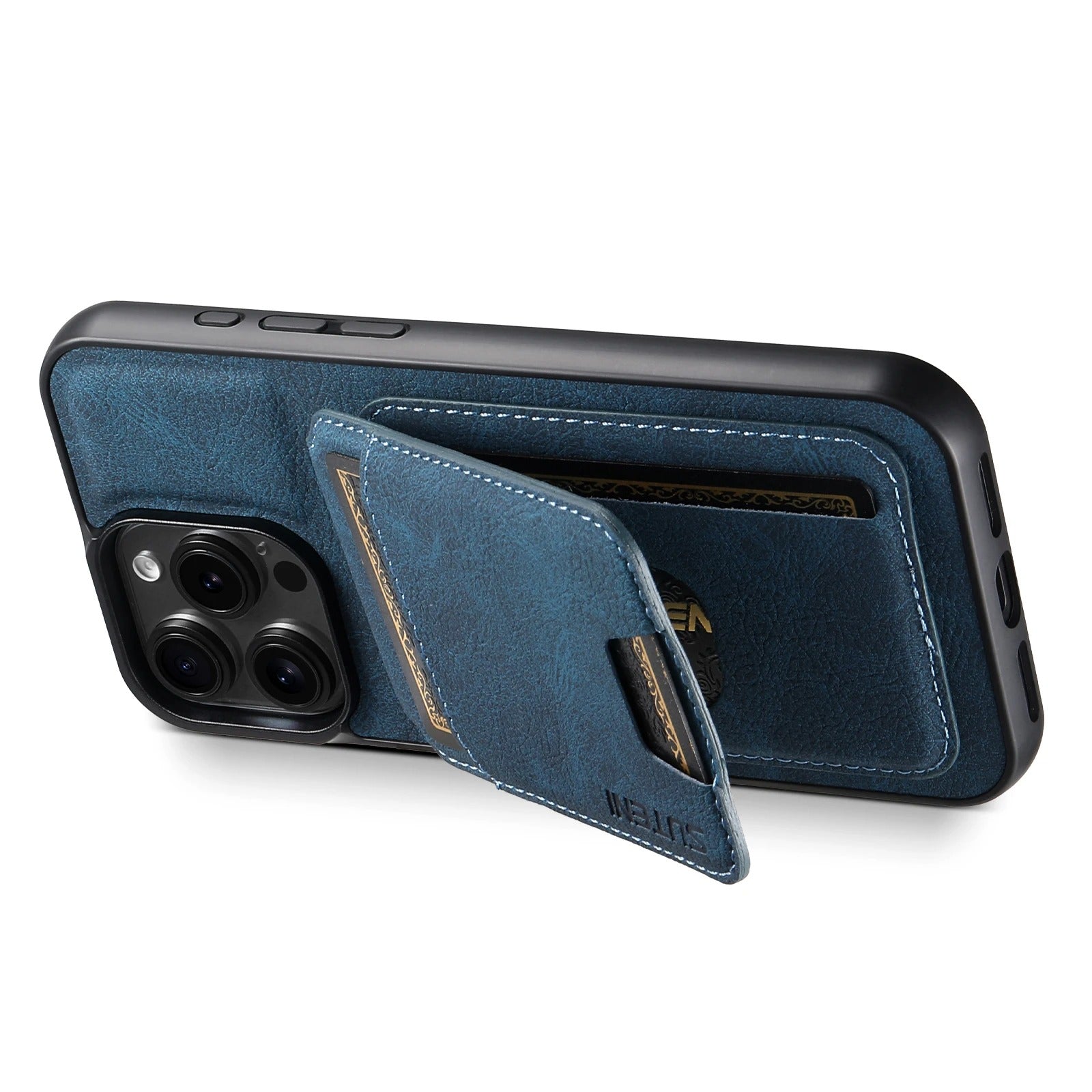 Luxury iPhone Case — Leather Magnetic Wallet Cover with Card Holder Pocket, Non-Slip Anti-Scratch Protection & Slim Business Design