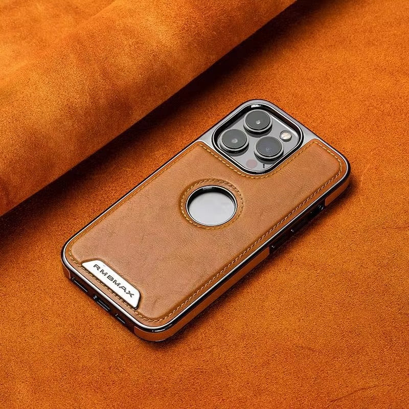 Luxury iPhone Case — Magnetic Leather Hybrid Cover with Wireless-Charging Safe Design, Anti-Fingerprint Anti-Scratch Dustproof Protection and Anti-Drop Build