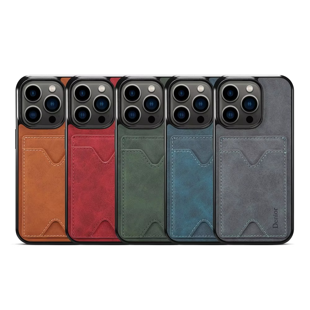 Luxury iPhone Case — Magnetic PU Leather Back Cover with Card Slot, Invisible Stand Holder, Anti-Fingerprint Scratch-Resistant Design