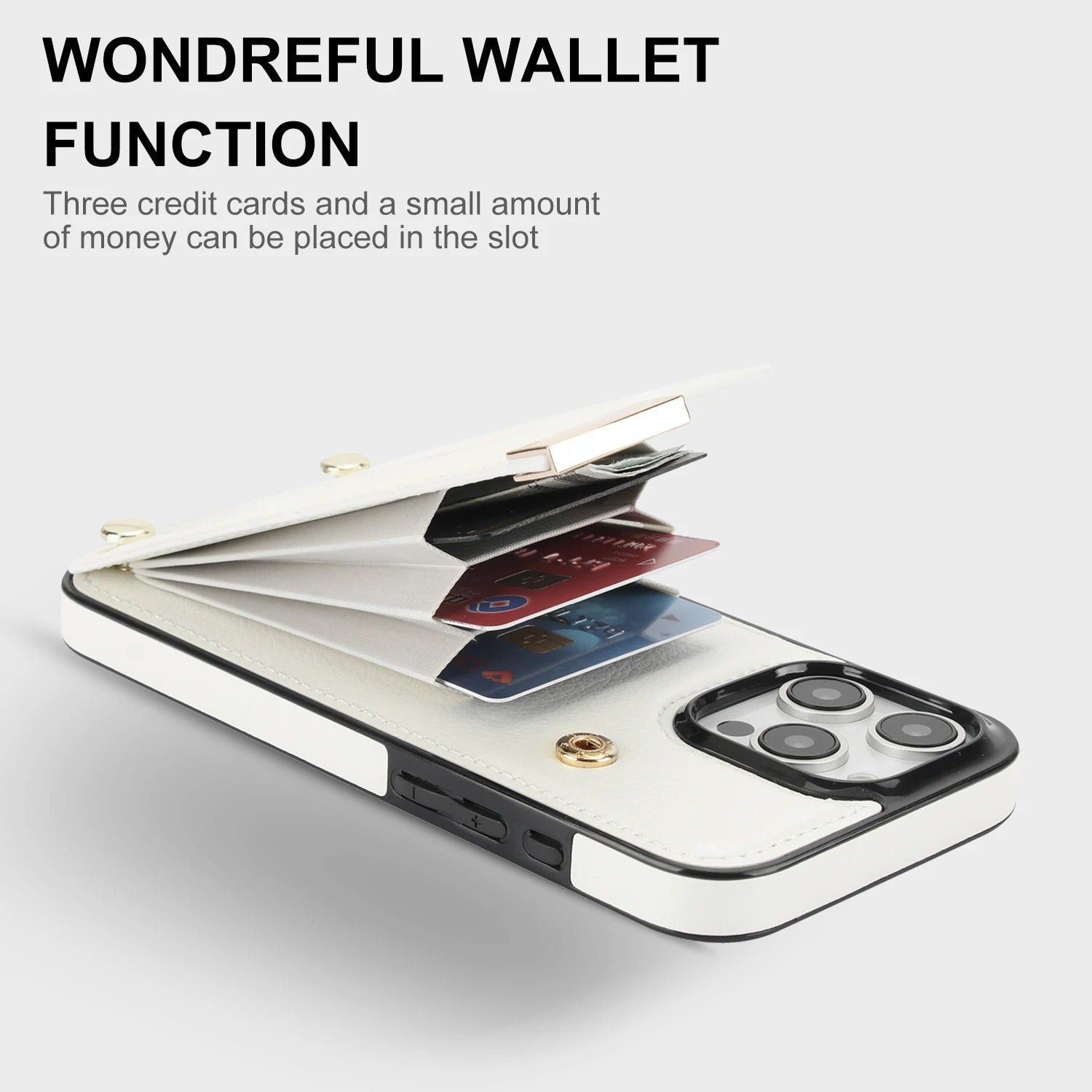 Luxury iPhone Case — PU Leather Wallet Cover with Card Holder Storage, Shockproof Anti-Drop Protection and Sleek Anti-Fingerprint Design