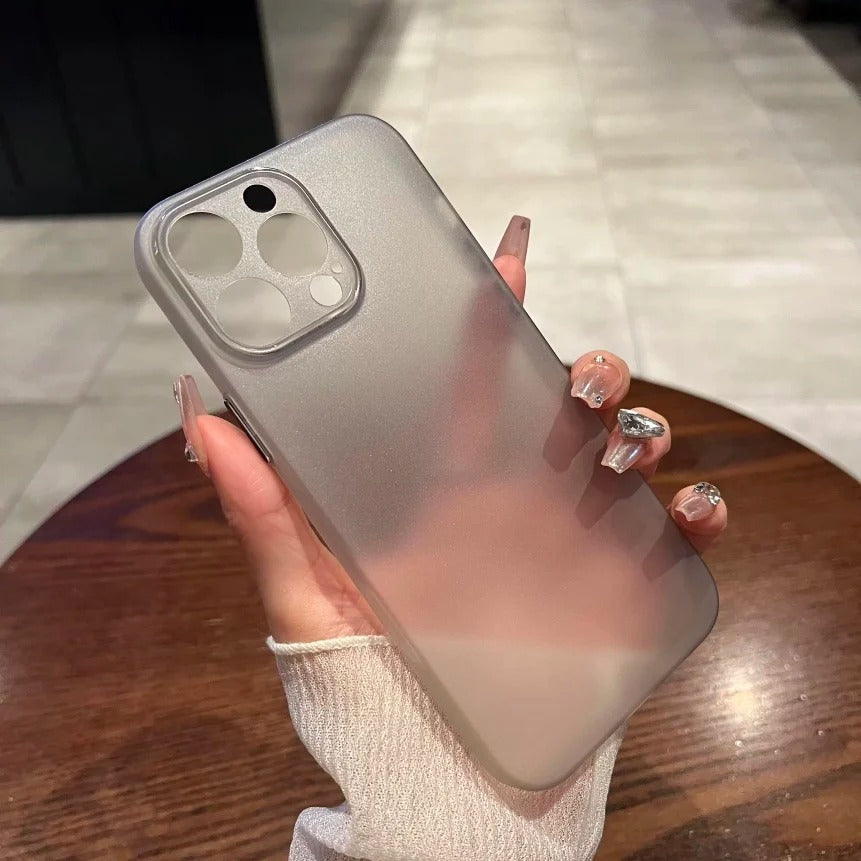 Luxury iPhone Case — Shockproof, Matte Anti-Glare Translucent Full-Coverage Armor Cover with Ultra-Thin Frosted Slim Protection Design
