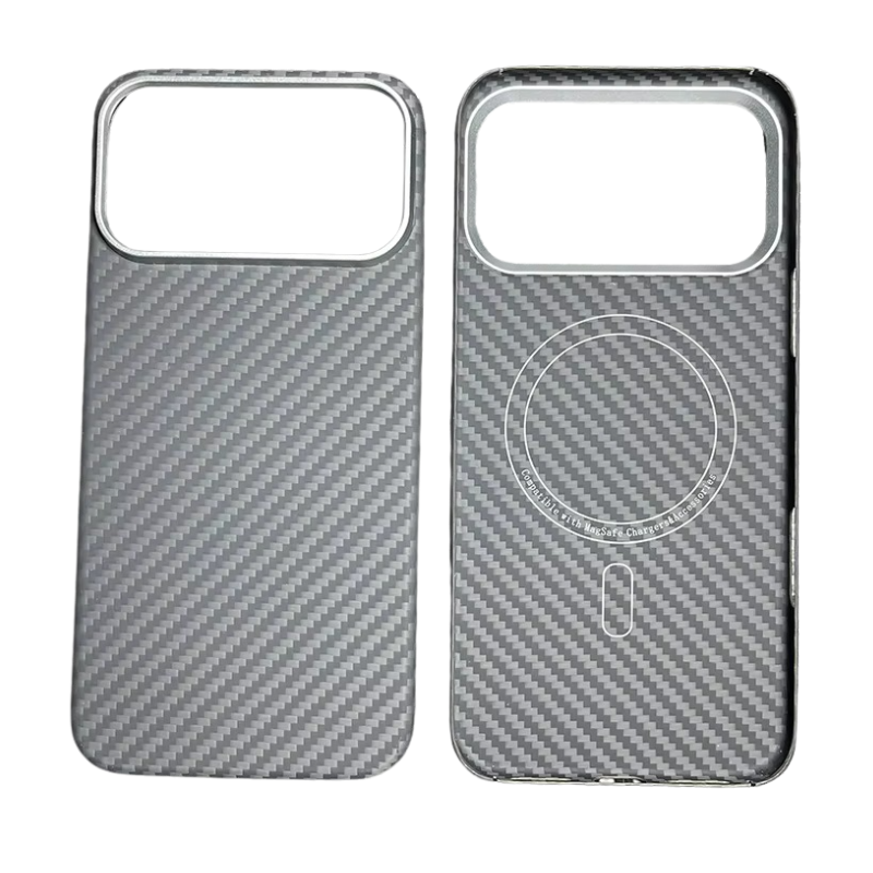 Luxury iPhone Case — Ultra-Thin Aramid Carbon Fiber MagSafe Cover with Full-Coverage Lightweight Protection and Durable Scratch-Resistant Texture