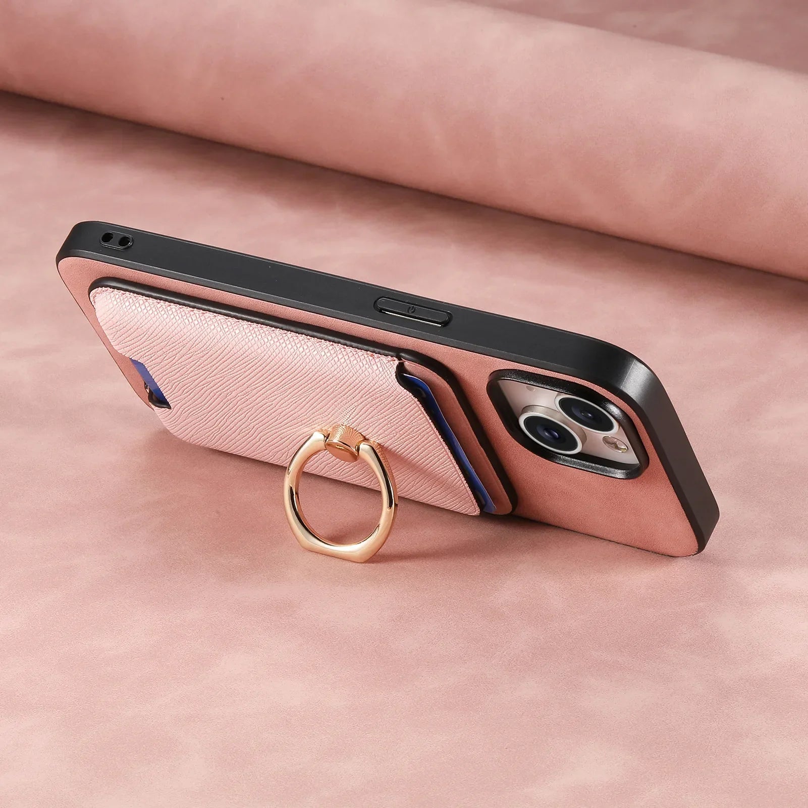 Luxury iPhone Detachable Magnetic Wallet Case — Leather Cover with Card Holder, Ring Stand Function, Shockproof Protection, Anti-Fingerprint Scratch-Resistant Design