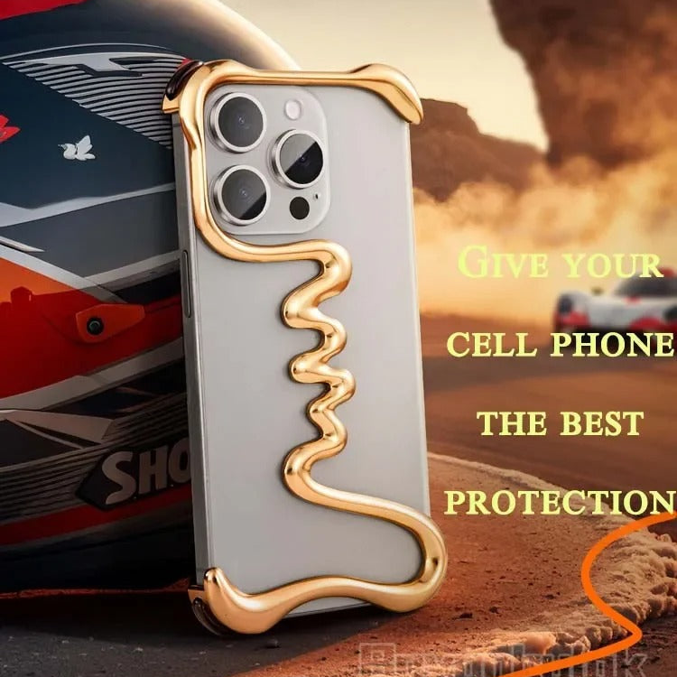Luxury iPhone Metal Bumper Case — Aluminum Alloy Frameless Heat-Dissipation Frame, Lightweight Shockproof Anti-Slip Protective Cover