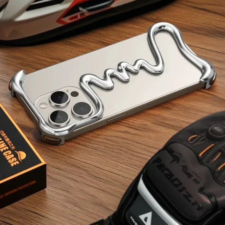 Luxury iPhone Metal Bumper Case — Aluminum Alloy Frameless Heat-Dissipation Frame, Lightweight Shockproof Anti-Slip Protective Cover