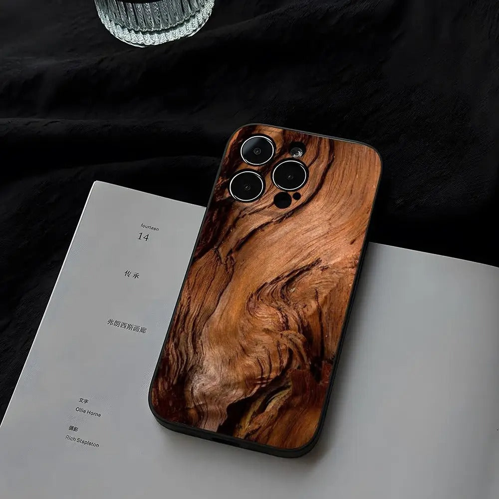 iPhone Case iPhone 17 Pro Max / Natural Dark Walnut Burl Grain Case NovaXCase