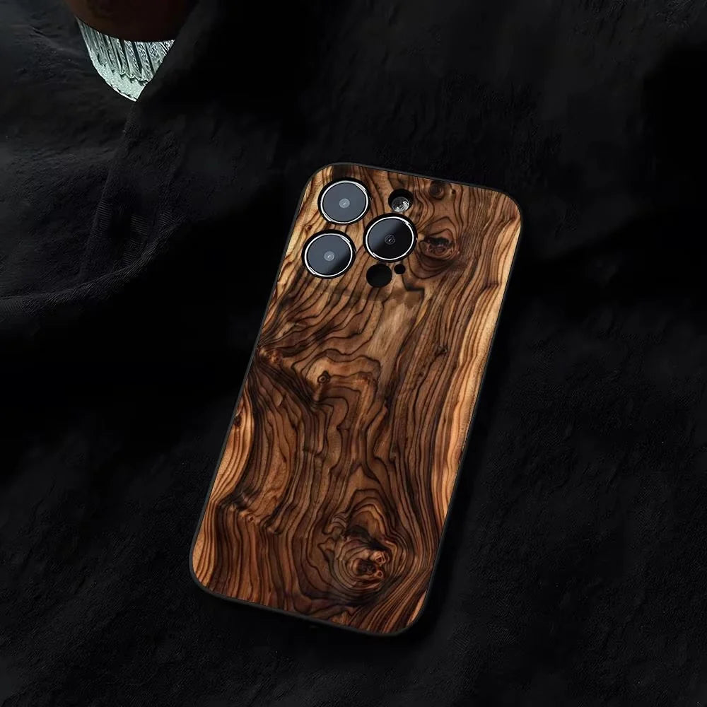 iPhone Case iPhone 17 Pro Max / Dark Olive Wood Grain Case ZenithXCase
